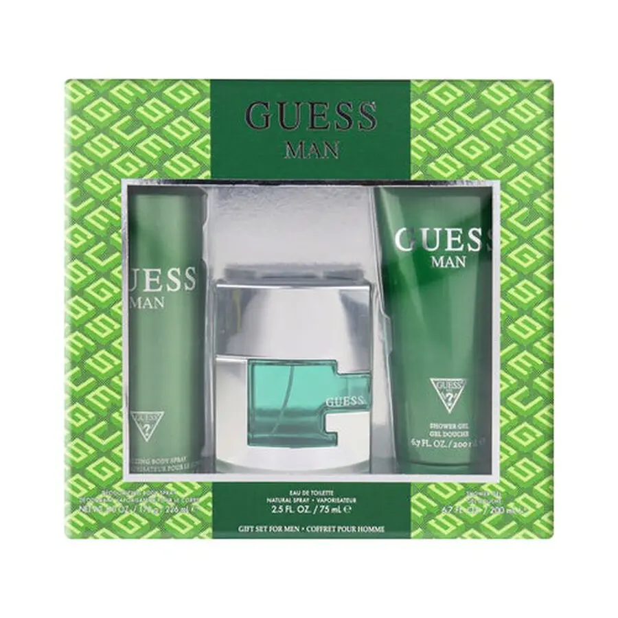 GUESS GREEN (M) SET EDT 75ML + SG 200ML + BODY SPRAY 226ML 