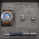 CRA26401 طقم ساعة شيروتي 1881 للرجال، ساعة + سوار + قلم + سوار، 