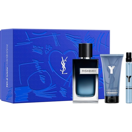 [1YX03J]  YSL Y (M) SET EDP 100ML+10ML+S/G 50ML