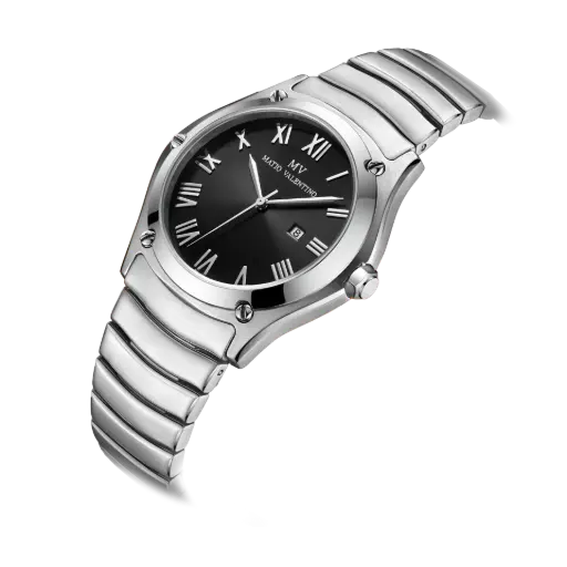 [MV6549G-2] MATIO VALENTINO (M) WATCH BLACK DIAL ROMAN NO.