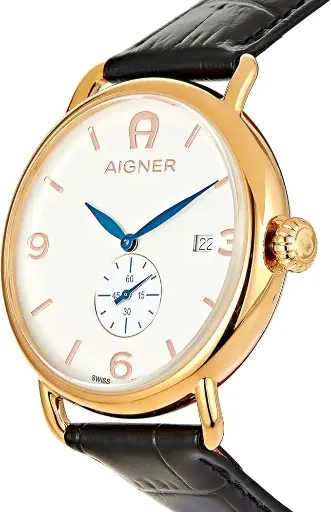 [M A17110] Aigner (M) Quartz Watch, Analog Display and Leather Strap A17110