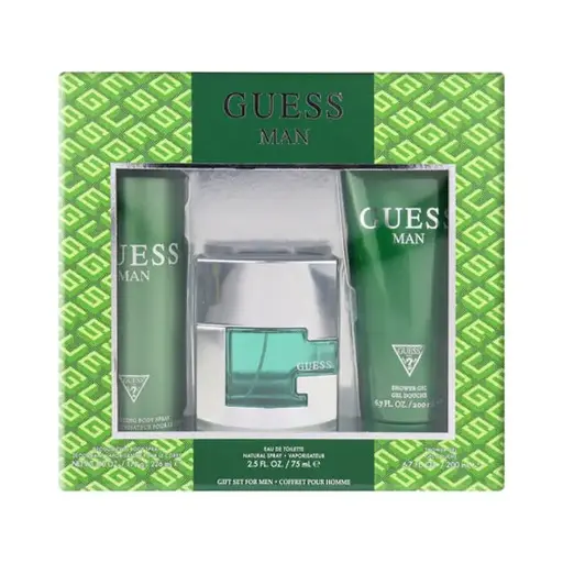 GUESS GREEN (M) SET EDT 75ML + SG 200ML + BODY SPRAY 226ML 