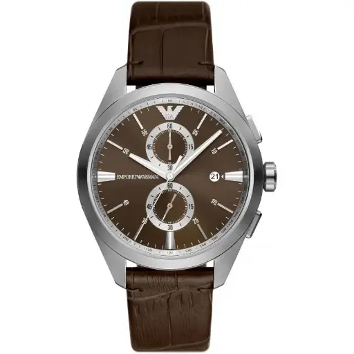 [AR11482]   Emporio Armani  Chronograph Brown Leather Men's Watch AR11482