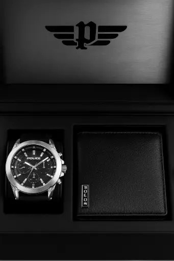 [PEWJF2226640SET] طقم ساعة بوليس+ محفظة للرجال PEWJF2226640SET
